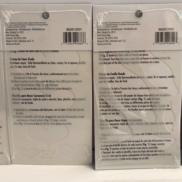 8 Simplicity EZ Quilting Template Stencils Fabric Paper Crafts Scrapbook - Picture 8 of 13